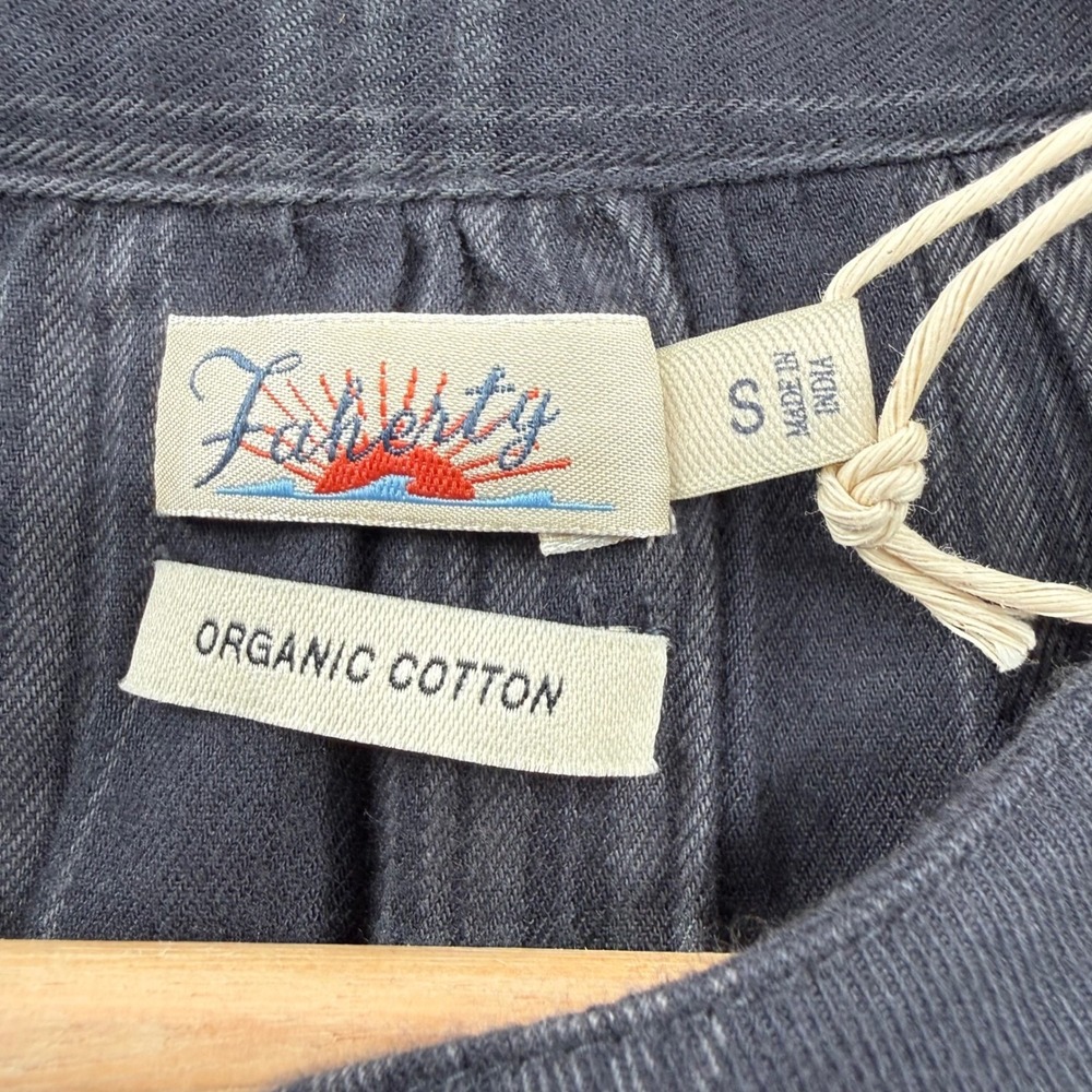 Faherty Harper Top Aspen Black Plaid Small Cottagecore Fishermancore Scandi - Picture 3 of 10